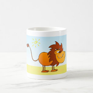 Taza De Café León Personalizado gracioso en el animal safari de