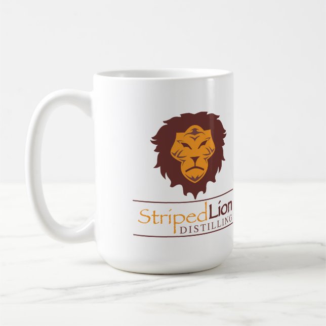 Taza De Café León rayado 15 oz Mug - Puede ser o no ser ron (Izquierda)
