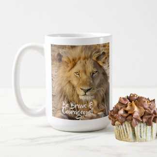 Taza De Café León valiente y valeroso
