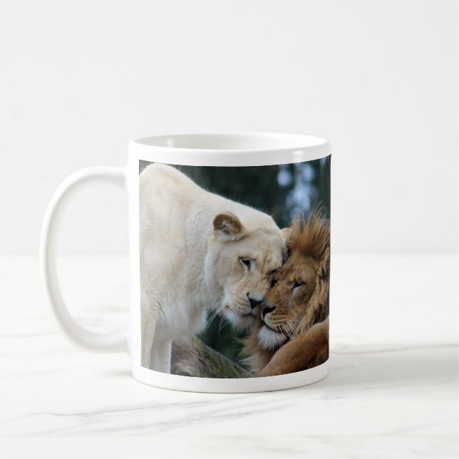 Taza De Café León y leona (Izquierda)