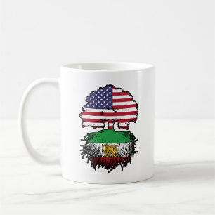 Taza De Café León y Sol de Raíces Iraníes Crecido en América