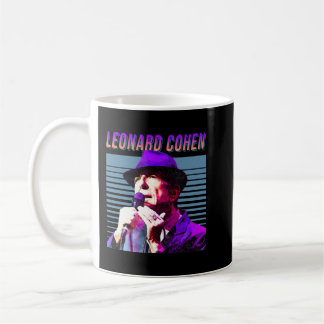 Taza De Café Leonard Cohen Faded Diseño estético vintage de los