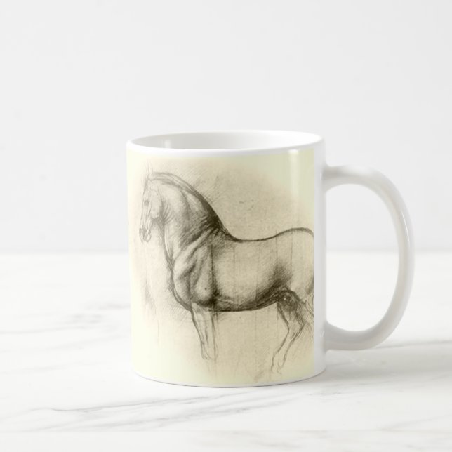 Taza De Café Leonardo-DA-Vinci-caballo (Derecha)