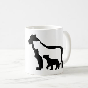 Taza De Café Leones blancos y negros