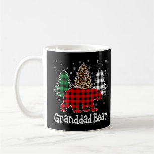 Taza De Café Leopar árbol navideño de árbol de navidad rojo