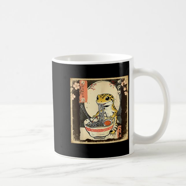 Taza De Café Leopard Gecko Lizard Ramen Crested Gecko Japanese  (Derecha)