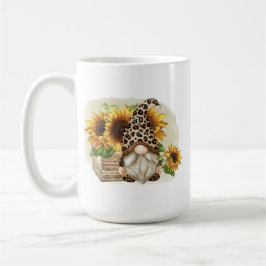 Taza De Café Leopard Gnome Sunflowers