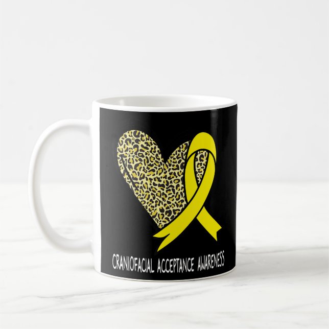 Taza De Café Leopard Heart Craniofacience Aceptancia Gratuita (Izquierda)