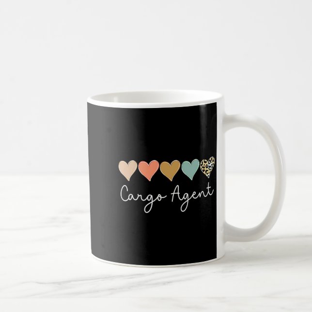 Taza De Café Leopard Hearts Matching Valentines Day For Cargo  (Derecha)