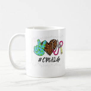 Taza De Café Leopard Peace Love CMA Life Stethoscope School Nur