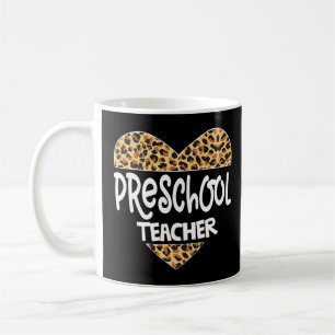 Taza De Café Leopard Preescolar Teacher Back School Daycare App