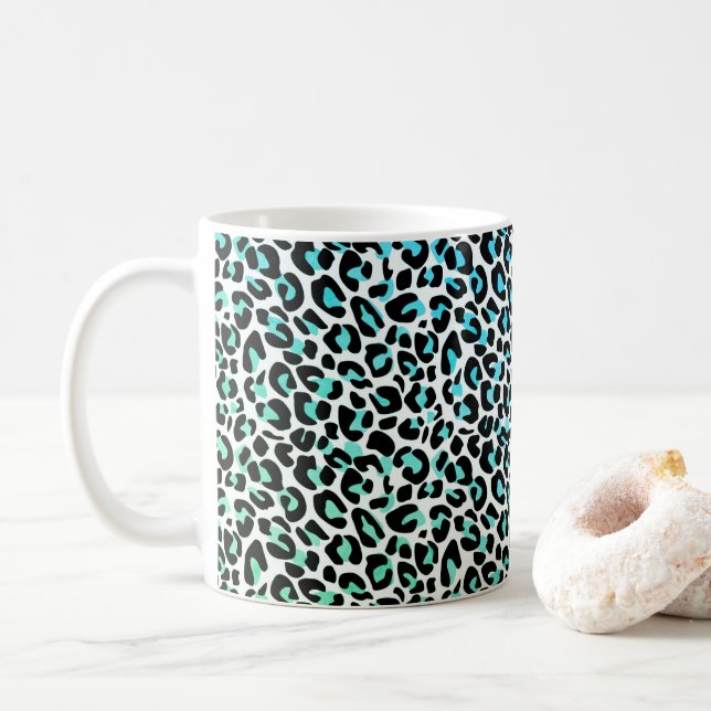 Taza De Café Leopard Print Coffee Mug (Con donut)