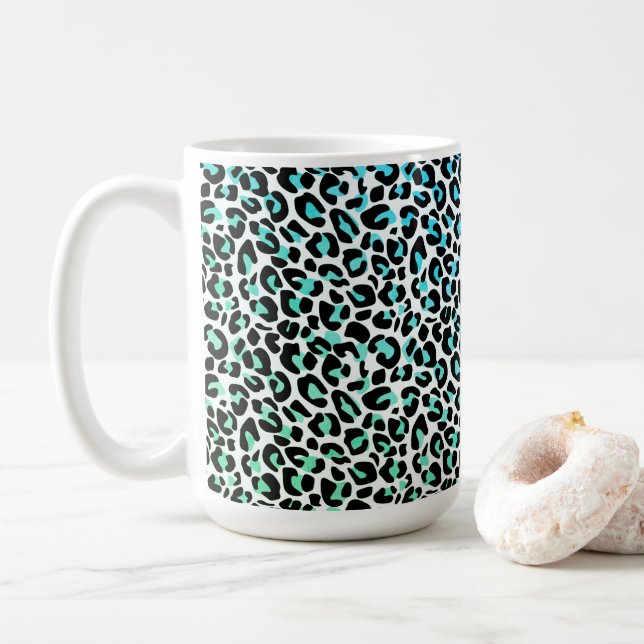 Taza De Café Leopard Print Coffee Mug (Con donut)