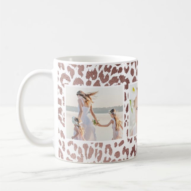 Taza De Café Leopard Print Three Collage de fotos (Izquierda)