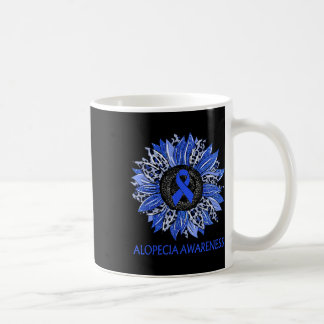 Taza De Café Leopard Sunflower Alopecieness Blue Ribbon S