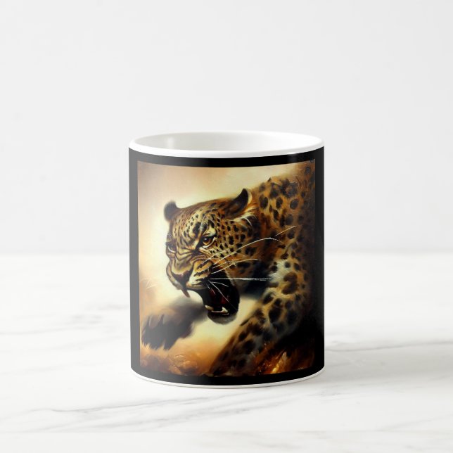 Taza De Café Leopardo (11) Gato salvaje (Centro)