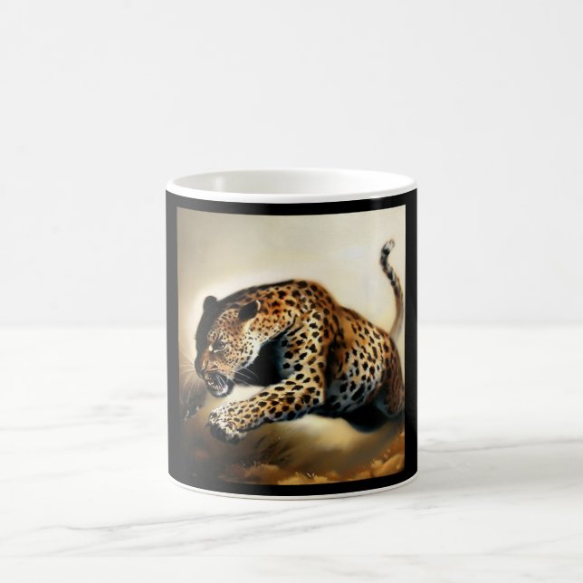Taza De Café Leopardo (12) Gato salvaje (Centro)