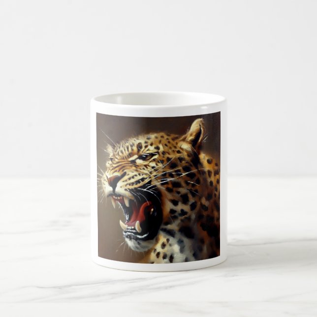 Taza De Café Leopardo (5) Gato salvaje (Centro)