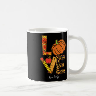 Taza De Café Leopardo Calabaza Amor Profesor Vida Día de Acción