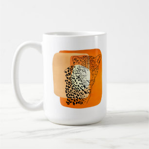 Taza De Café Leopardo de época