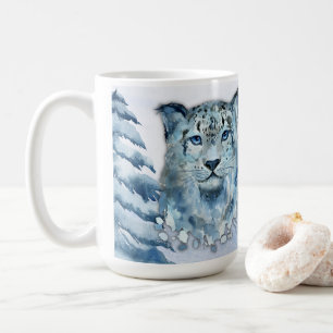 Taza De Café Leopardo de la nieve del solsticio de invierno
