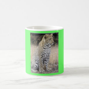 Taza De Café Leopardo de los animales de África del safari de
