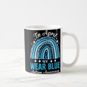Taza De Café Leopardo Del Arcoiris En Abril Vemos Autismo Azul 