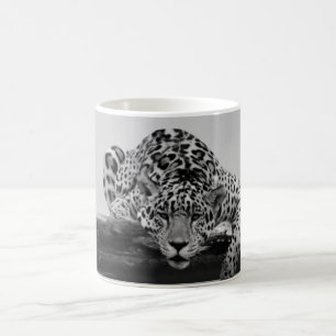 Taza De Café Leopardo en blanco y negro