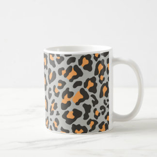 Taza De Café Leopardo Imprimir negro, gris, Naranja