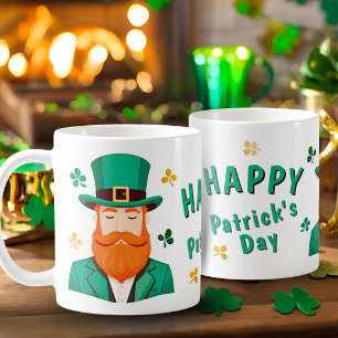 Taza De Café Leprechaun Clover Shamrock Patrick's Day