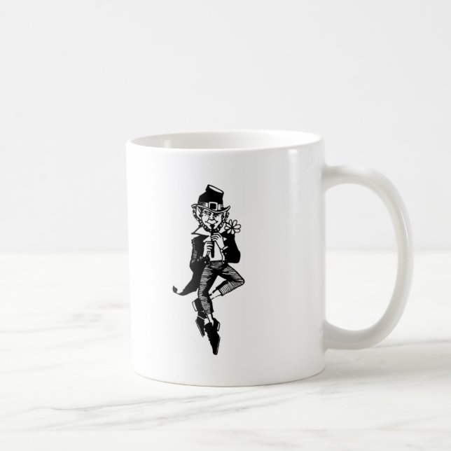 Taza De Café Leprechaun con flauta (Derecha)