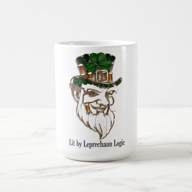 Taza De Café Leprechaun Lantern Mischief T-Shirt  (Centro)