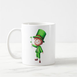 Taza De Café Leprechaun verde lindo Shamrock