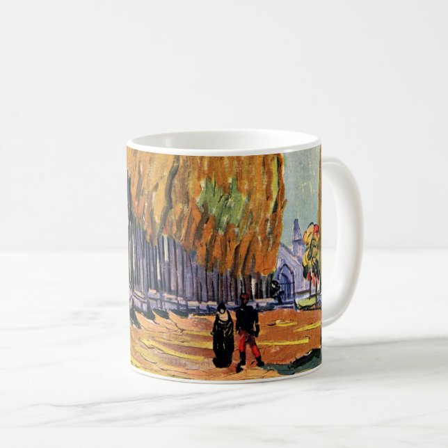Taza De Café Les Alyscamps (cementerio) de Vincent van Gogh (Anverso derecho)