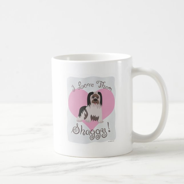 Taza De Café Les Amo Perros Shaggy (Derecha)