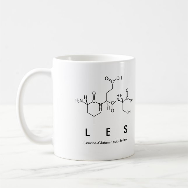 Taza De Café Les peptide name mug (Izquierda)