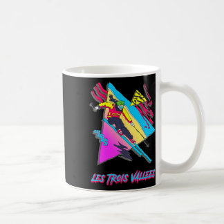 Taza De Café Les Trois Vallees Vibrant Skiting Colorful Geometr