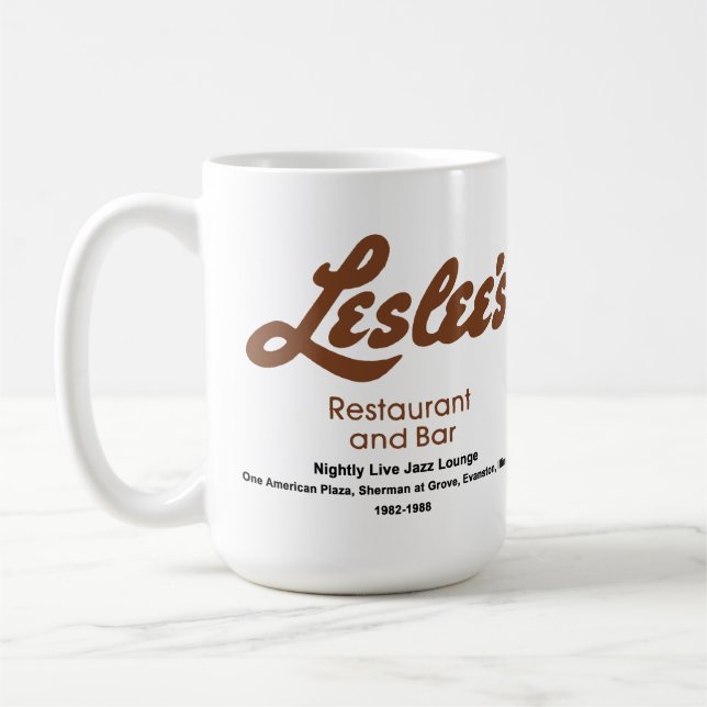 Taza De Café Leslee's Restaurant and Bar, Evanston, Illinois (Izquierda)