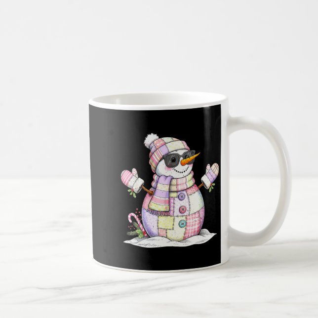 Taza De Café Let’s Chill Snowman Christmas Coffee Cute Holiday  (Derecha)
