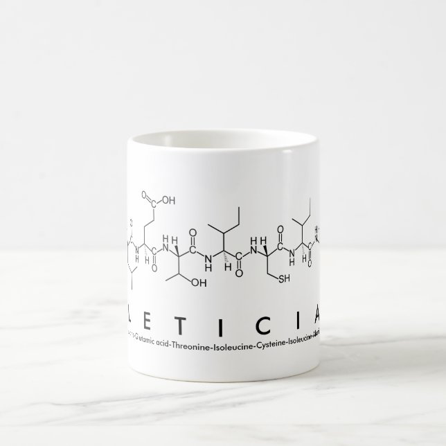 Taza De Café Leticia peptide nombre mug (Centro)