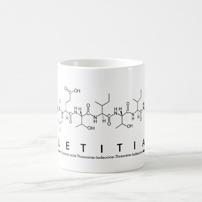 Taza De Café Letitia peptide nombre mug (Centro)