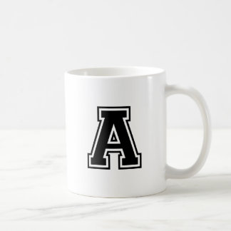 Taza De Café Letra A, alfabeto colegiado