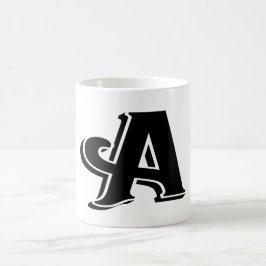 Taza De Café Letra alfabética moderna simple a
