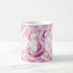Taza De Café Letra blanca morada cálida rosada J