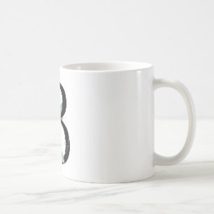 Taza De Café Letra botánica 'B', arte de monograma inspirado en