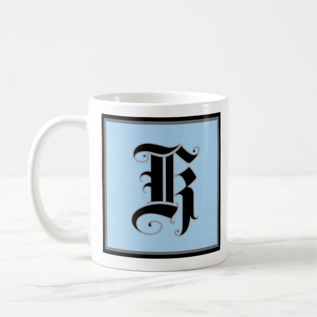 Taza De Café Letra caligráfica mayúscula K (Izquierda)