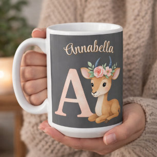 Taza De Café Letra caprichosa acuarela cúrcuta a guardería anim