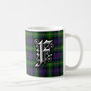 Taza De Café Letra clan farquharson F Monogram Tartán