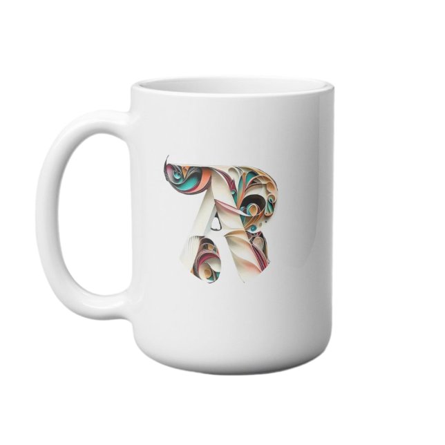 Taza De Café Letra colorida R Mug personalizada (Subido por el creador)