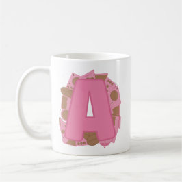 Taza De Café Letra de café A: inicial de monograma